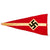 Original German WWII HJ National Youth Organization Pennant Flag - 14" x 30" Original Items