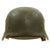 Original German WWII Army Heer M35 Single Decal Overpainted Helmet with 60cm Liner - SE68 Original Items