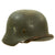 Original German WWII Army Heer M35 Single Decal Overpainted Helmet with 60cm Liner - SE68 Original Items