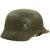 Original German WWII Army Heer M35 Single Decal Overpainted Helmet with 60cm Liner - SE68 Original Items