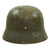 Original German WWII Army Heer M35 Single Decal Overpainted Helmet with 60cm Liner - SE68 Original Items