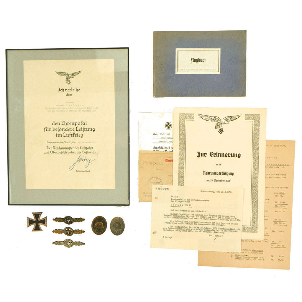 DRAFT Original German WWII Luftwaffe Junkers Ju 88 Bomber Named Grouping Original Items