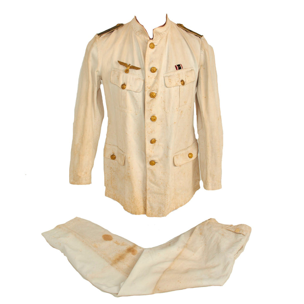 Original German WWII Kriegsmarine Leutnant zur See White Summer Uniform Original Items