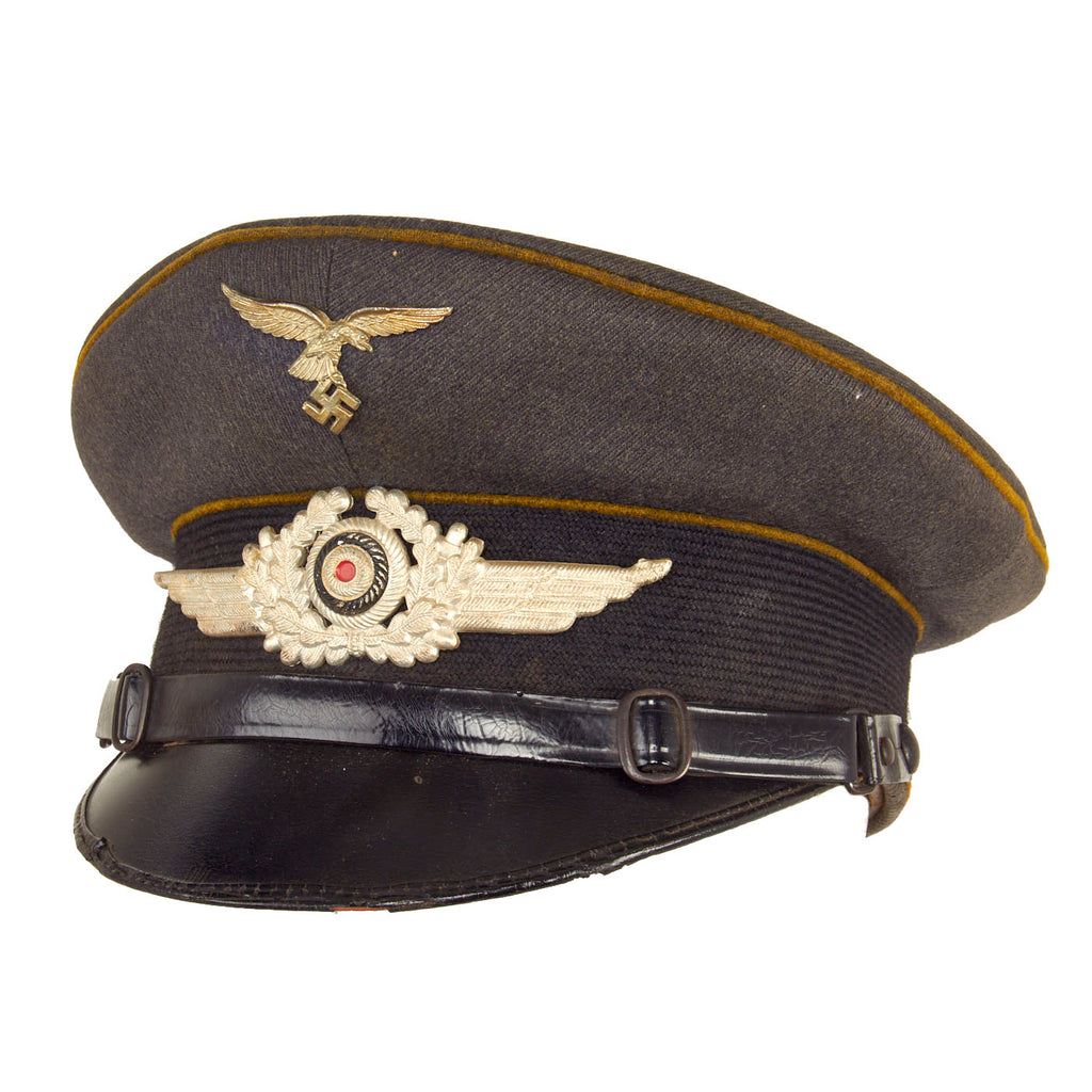 Original German WWII Luftwaffe Flight Branch EM/NCO Schirmmütze Visor Cap Original Items