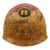 Original U.S. WWII 69th Infantry Division Painted Personalized Painted M1 Helmet Liner with Rank Original Items