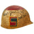 Original U.S. WWII 69th Infantry Division Painted Personalized Painted M1 Helmet Liner with Rank Original Items