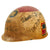 Original U.S. WWII 69th Infantry Division Painted Personalized Painted M1 Helmet Liner with Rank Original Items