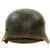 Original German WWII USGI Decorated Named Luftwaffe M35 Single Steel Helmet - Covered 2nd Decal - 64cm Shell Original Items