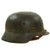 Original German WWII USGI Decorated Named Luftwaffe M35 Single Steel Helmet - Covered 2nd Decal - 64cm Shell Original Items