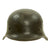Original German WWII M42 Single Decal Army Heer Helmet with Liner & Chinstrap - stamped ET62 Original Items
