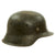 Original German WWII M42 Single Decal Army Heer Helmet with Liner & Chinstrap - stamped ET62 Original Items