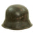 Original German WWII M42 Single Decal Army Heer Helmet with Liner & Chinstrap - stamped ET62 Original Items