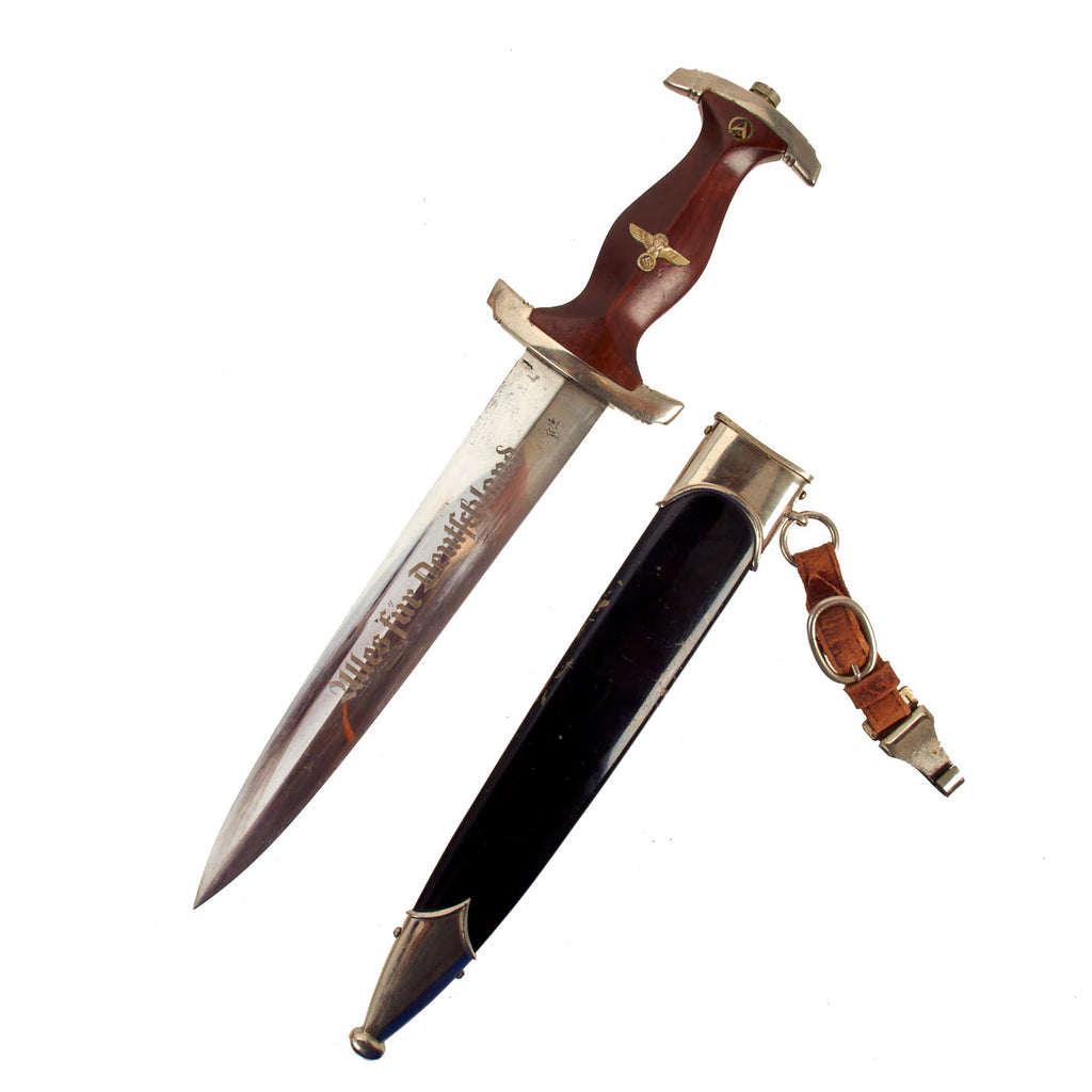 Original German WWII Transitional NSKK Dagger by Carl Eickhorn of Solingen with Scabbard & Hanger - RZM M7/66 Original Items
