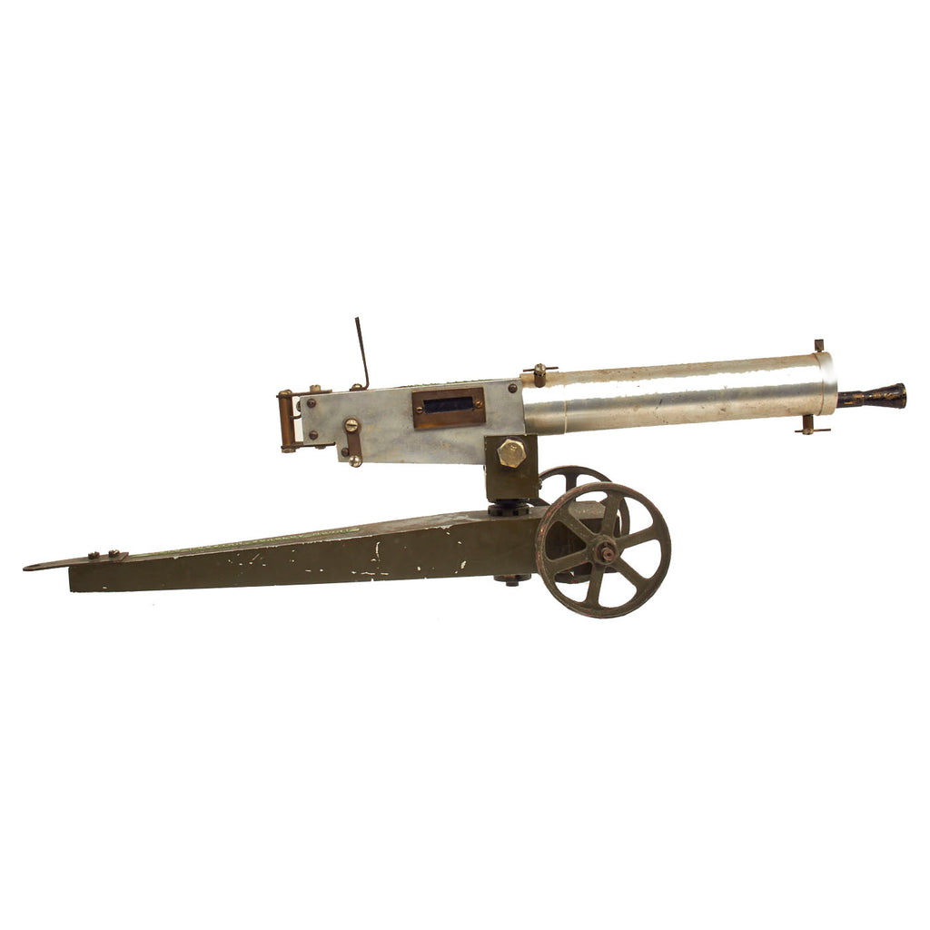 Original 1940’s Folk Art Handmade Model of a M-1910 Russian Maxim Machine Gun on Sokolov Mount Original Items