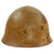 Original Japanese WWII Tetsubo Army Combat Helmet with Complete Liner, Chinstrap, and Headband Original Items