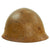 Original Japanese WWII Tetsubo Army Combat Helmet with Complete Liner, Chinstrap, and Headband Original Items