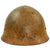 Original Japanese WWII Tetsubo Army Combat Helmet with Complete Liner, Chinstrap, and Headband Original Items
