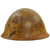 Original Japanese WWII Tetsubo Army Combat Helmet with Complete Liner, Chinstrap, and Headband Original Items