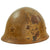 Original Japanese WWII Tetsubo Army Combat Helmet with Complete Liner, Chinstrap, and Headband Original Items