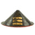 Original Japanese 19th Century Lacquered Conical Jingasa Helmet with Gilt Emblem c.1850 Original Items