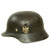Original German WWII Heer Army M35 Single Decal Helmet with 54cm Liner dated 1938 - EF62 Original Items