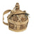 Original Japanese WWII Bring Back Set: 1942 dated Canteen in Canvas Carrier & Military Brass Bugle Original Items