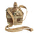 Original Japanese WWII Bring Back Set: 1942 dated Canteen in Canvas Carrier & Military Brass Bugle Original Items