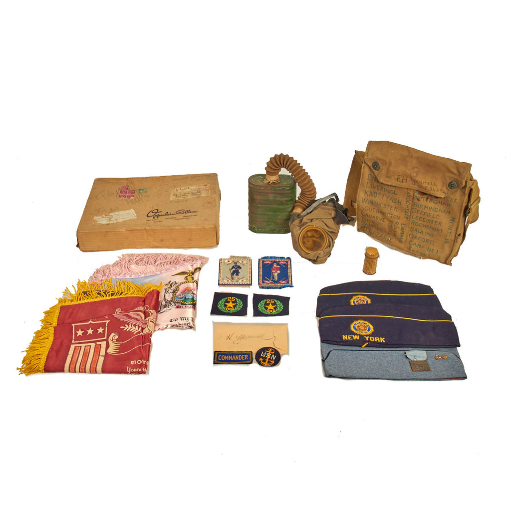 Original U.S. WWI Named M1917 SBR Gas Mask 87th Infantry Division, 345th Infantry Regiment Grouping - 11 Items Original Items