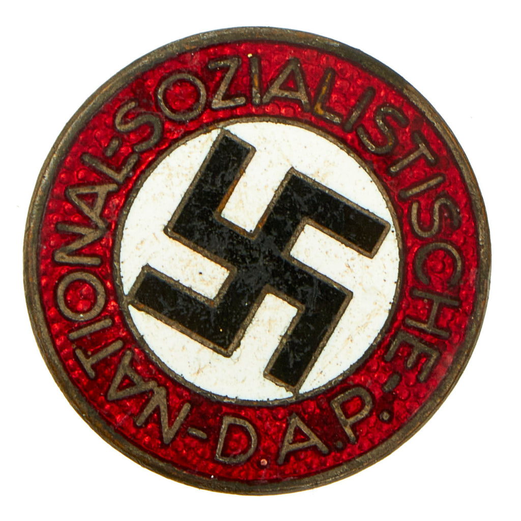 Original German NSDAP Party Enamel Membership Badge Pin by Gustav Brehmer - RZM M1/101 Original Items