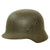 Original German WWII M40 Army Heer No Decal Helmet with 57cm Liner - Stamped Q64 Original Items