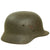 Original German WWII M40 Army Heer No Decal Helmet with 57cm Liner - Stamped Q64 Original Items