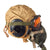 Original U.S. WWII Army Air Force Unissued Aviator Flight Helmet Set - Polaroid Goggles, A-10A Mask, AN-H-15 Helmet Original Items