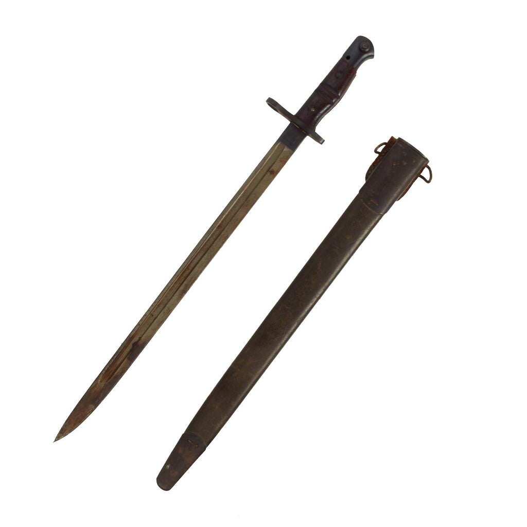 Original U.S. WWI M1917 Trench Gun Bayonet by Remington with First Patter Scabbard by Jewell Original Items