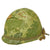 Original Vietnam U.S. M-1C Paratrooper M1 Helmet With With Reversible Camouflage Cover and Liner - Complete Original Items