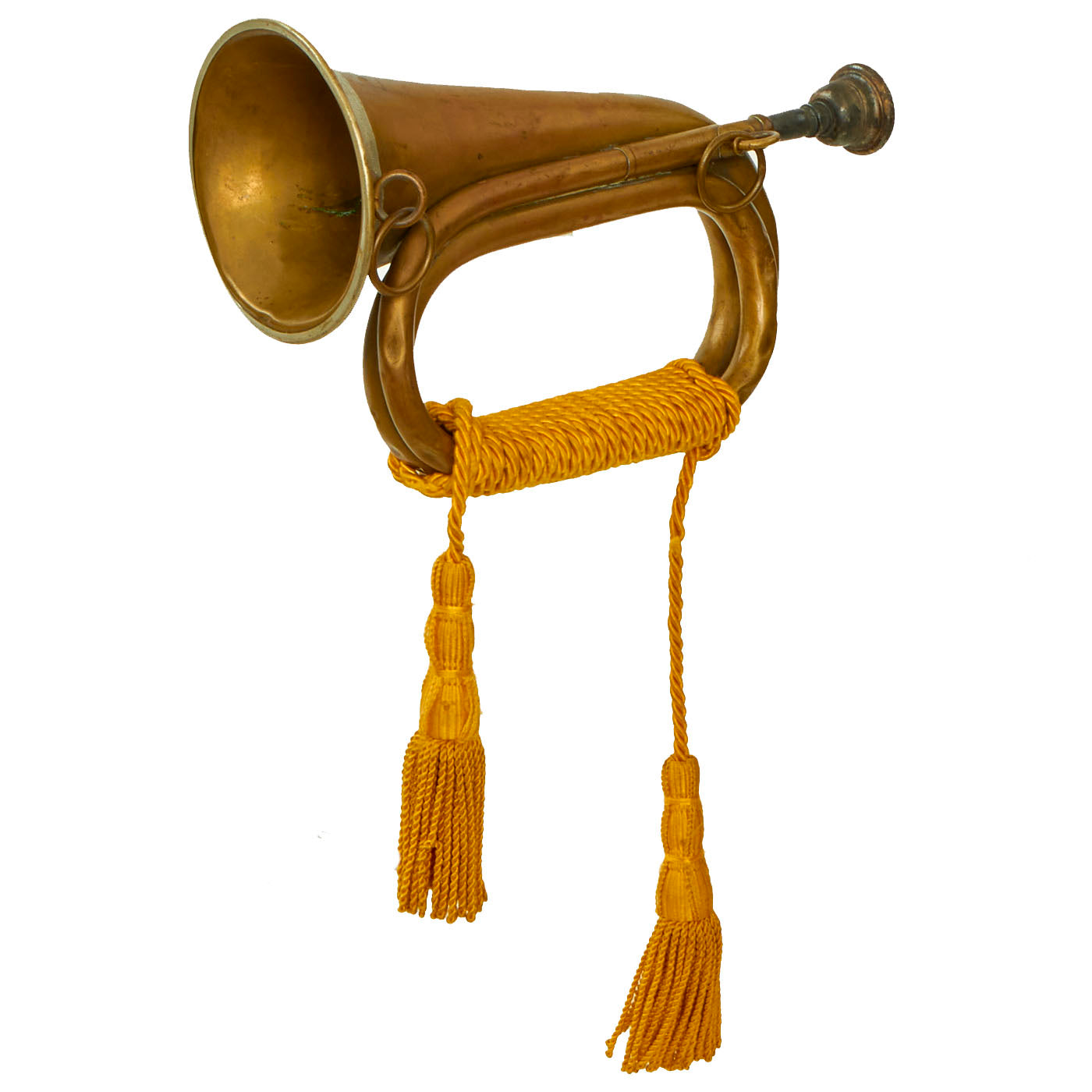 Original U.S. WWI Military Brass Bugle with Yellow Tassel & Mouthpiece –  International Military Antiques