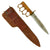Original U.S. WWII Australian Made M1918 Trench Knife Style Brass Knuckle Trench Knife With Scabbard Original Items