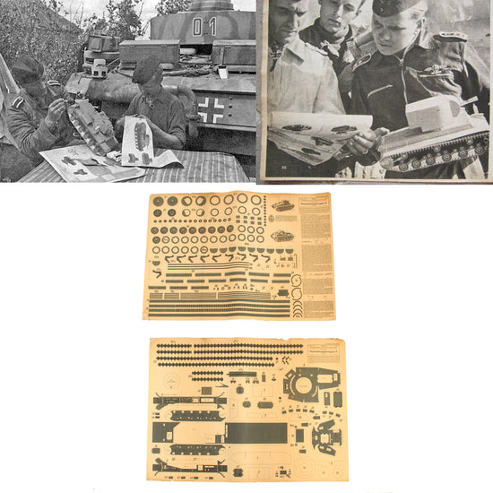 Original German WWII Unused Panzerkampfwagen II 1:20 Scale Paper Model Training Set by Dr. M. Matthiesen & Co. dated 1942 - 2 Build Sheets Original Items