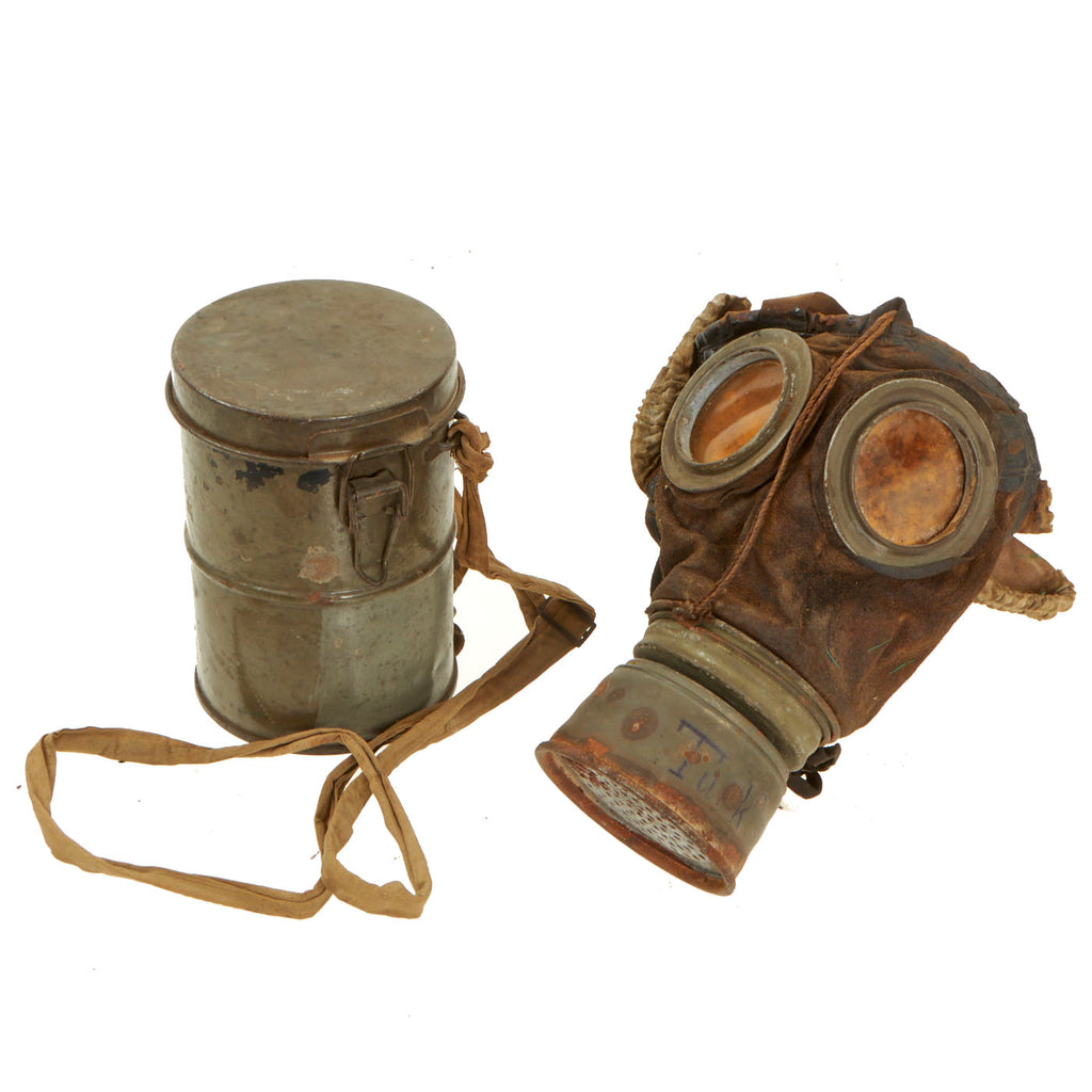 Original Imperial German WWI M1917 Gas Mask with Can - Dated May 1917 Original Items