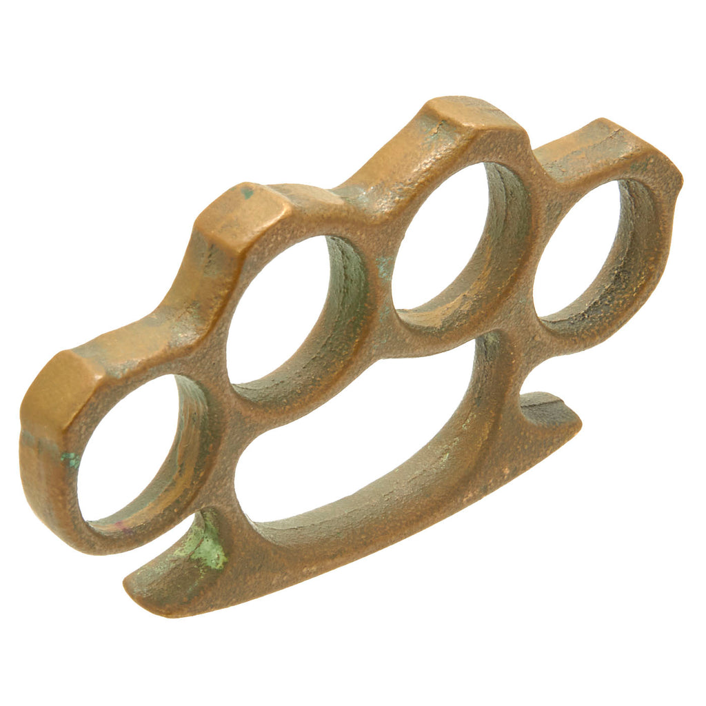 Original U.S. WWII Custom Made Sand Cast Brass Knuckle Dusters Original Items