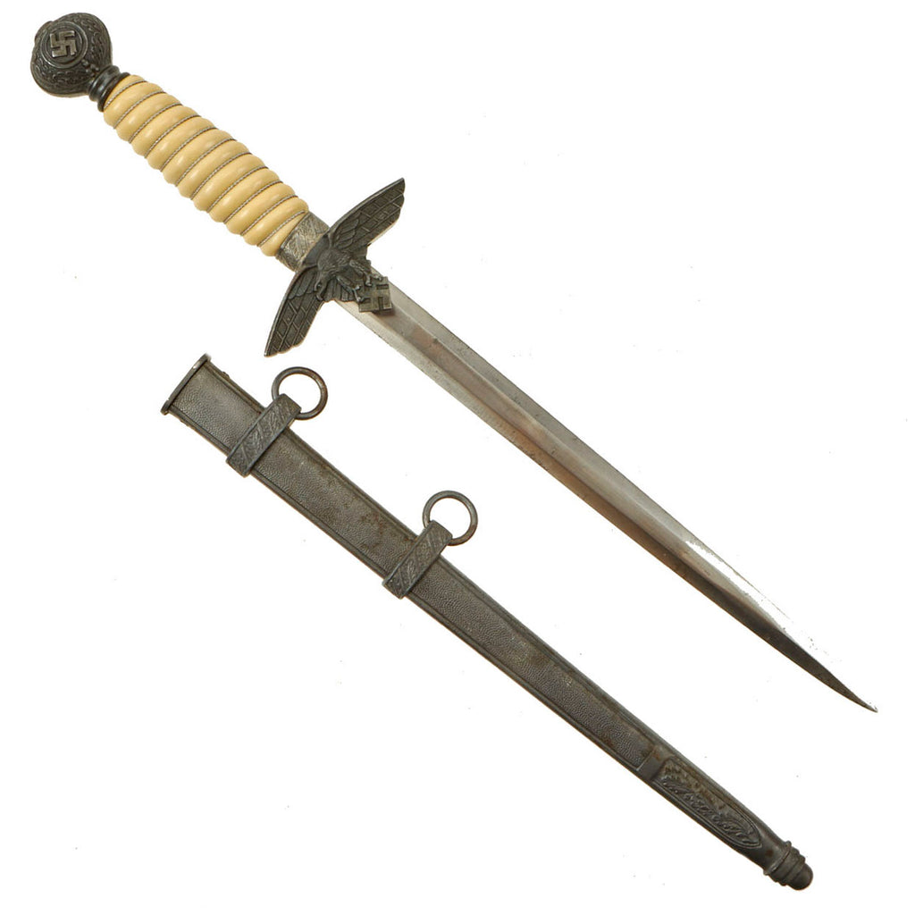 Original WWII German 2nd Model Luftwaffe Dagger by Robert Klaas with Scabbard Original Items