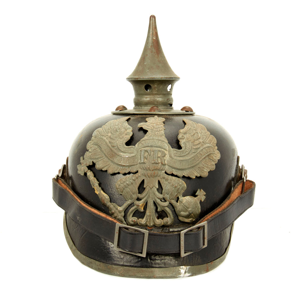Original Imperial German WWI Prussian EM/NCO Infantry M1915 Pickelhaube Spiked Helmet Original Items