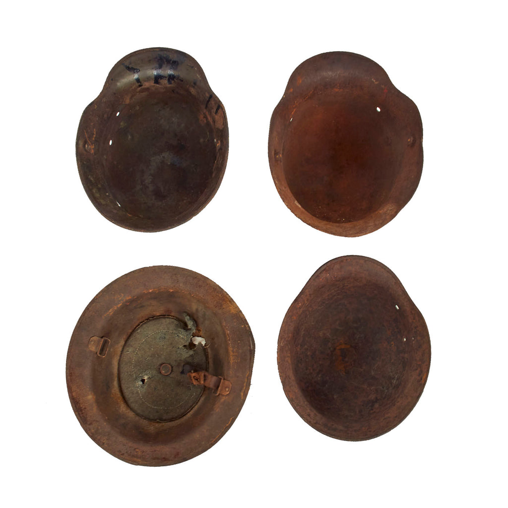 Original WWI & WWII American and German Helmet Battlefield Pickup Reli ...
