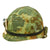 Original U.S. Vietnam War M1 Paratrooper Helmet with USMC Reversible Camouflage Cover Original Items