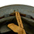 Original Canadian WWII Brodie MkII Steel Helmet with Original Desert Camouflage Paint - Dated 1941 Original Items