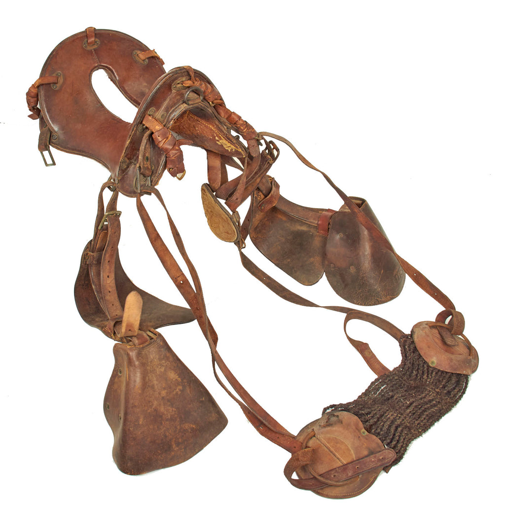 Original U.S. WWI 12 Inch Cavalry McClellan Style Saddle with Stirrups & Cinch Strap Original Items