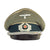 Original German WWII Army Heer Infantry Officer Schirmmütze Visor Cap - Moth Damaged Crown Original Items