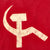 Original South Asia Cold War Era Red Communist Party Flag With White Hammer and Sickle on Pole - 18” x 16 ½” Original Items