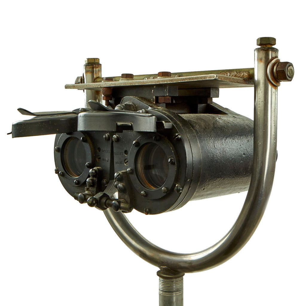 Original U.S. WWII Navy Bu. Ships Mark 91 6x50 Submarine Torpedo Targeting Binoculars by Bausch & Lomb with Homemade Stand Original Items