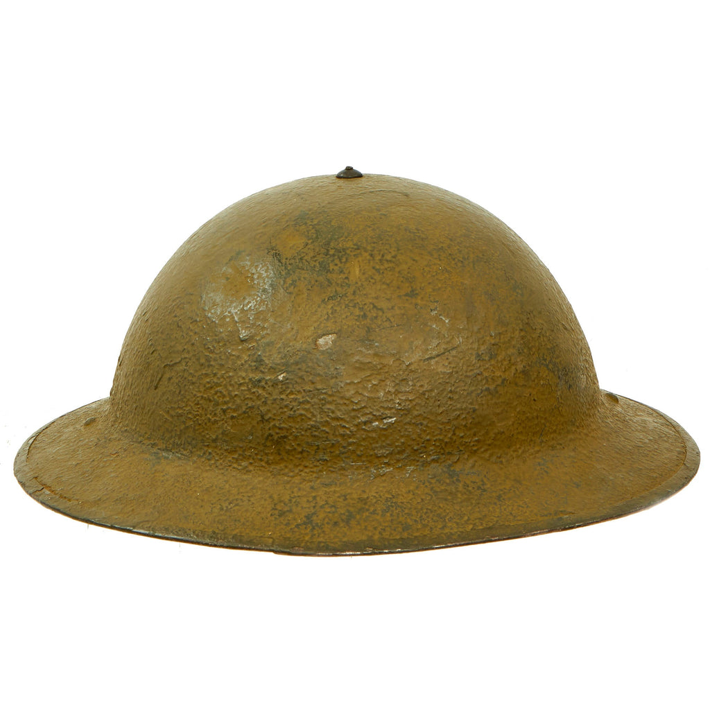 Original U.S. WWII M1917A1 Kelly Helmet with Textured Paint - Complete Original Items