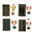 Original Imperial Japanese Military Medals of Honor Lot Featuring 7th & 8th Class Order of the Rising Sun With Boxes - 4 Items Original Items